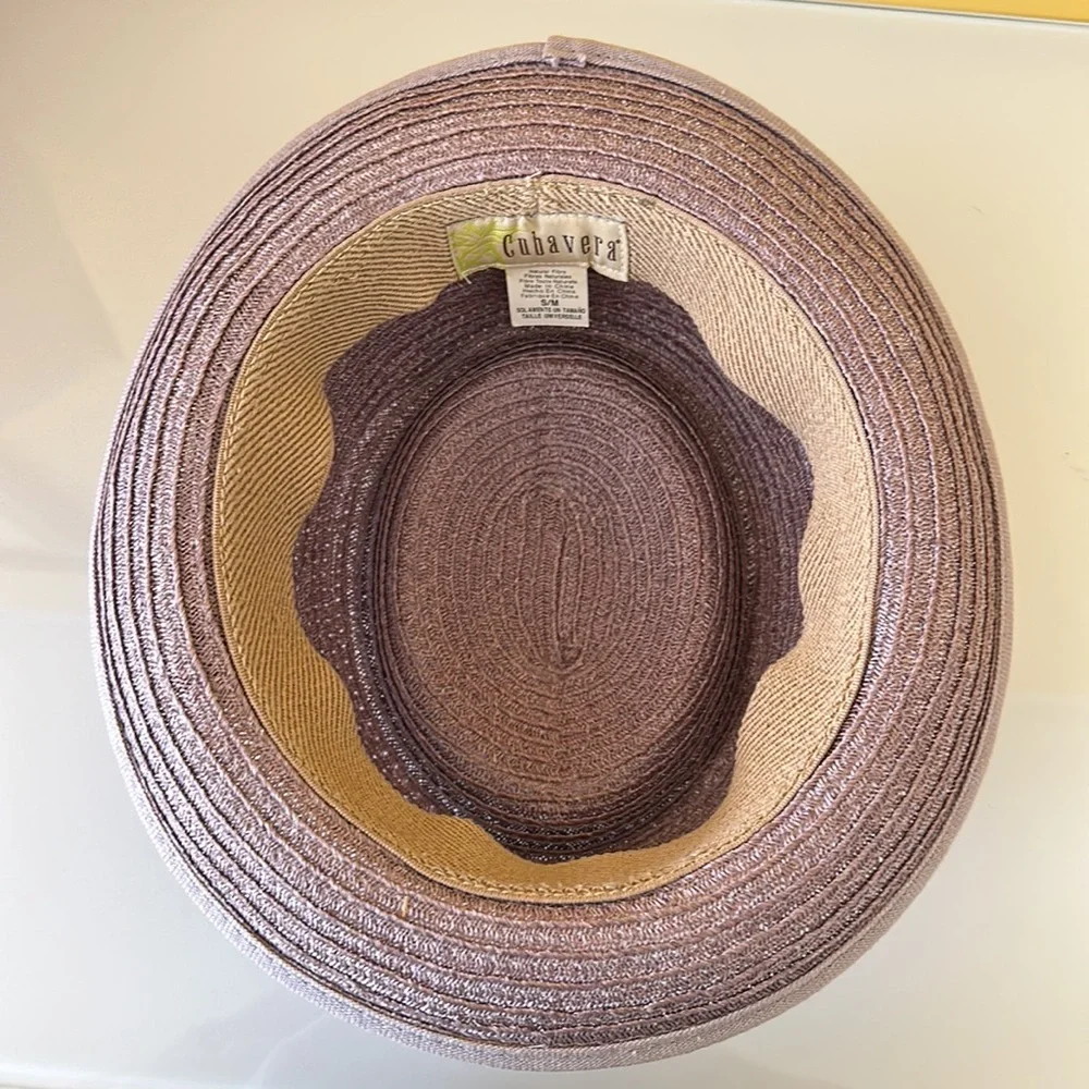 Cubavera Natural Fiber Paper Braid Fedora Hat S/M